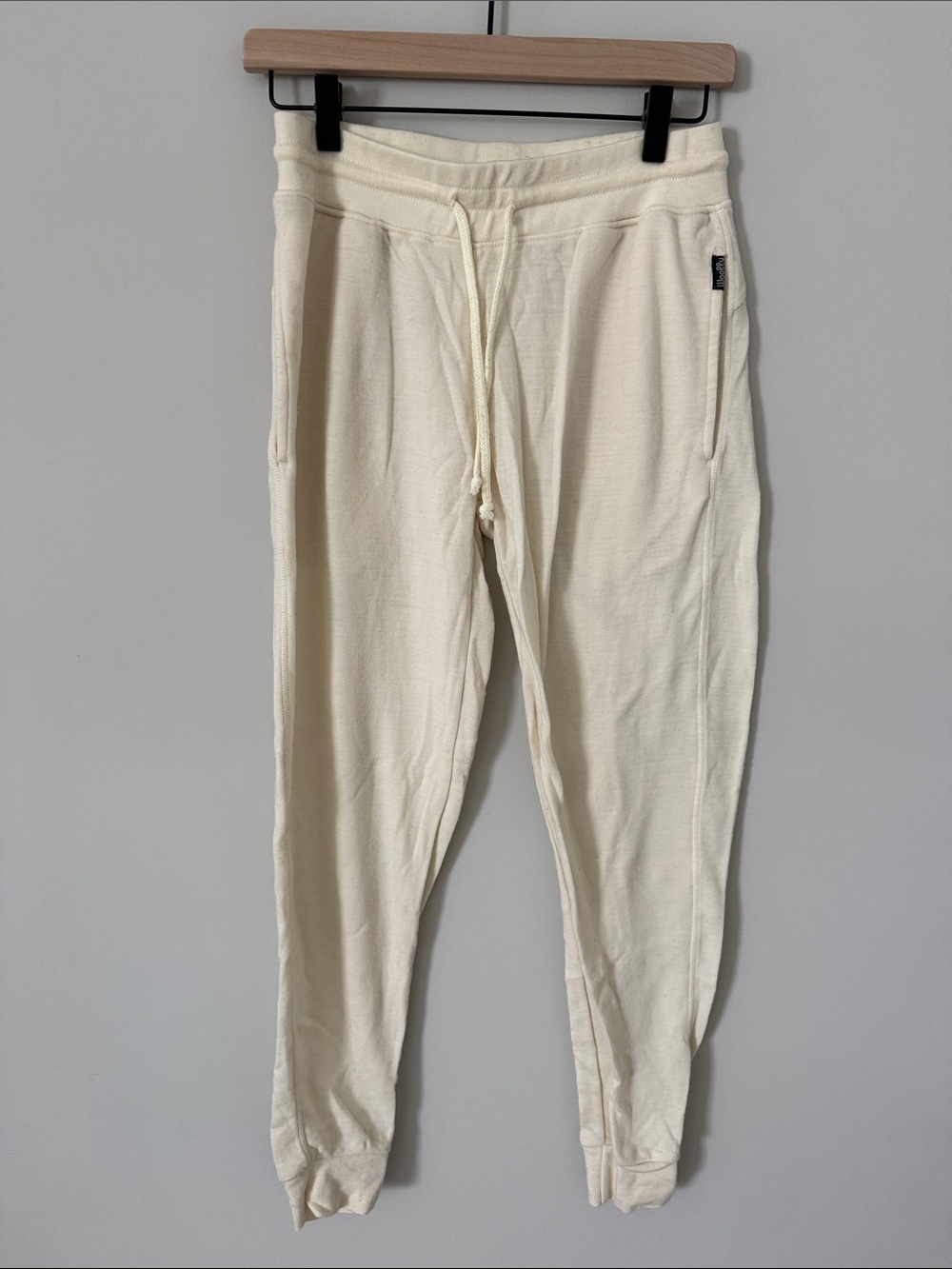Woolly Cream Merino Wool Joggers